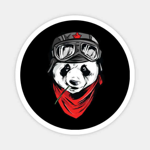 Cool Vintage Panda Pilot Magnet by BamBam